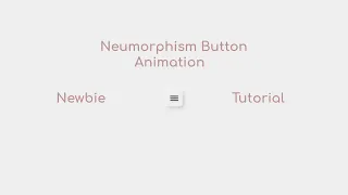 Neumorphism Button Animation HTML CSS Simple JavaScript