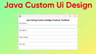 Modern Custom TextField in Java Swing Custom UI Design
