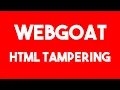WebGoat - HTML tampering