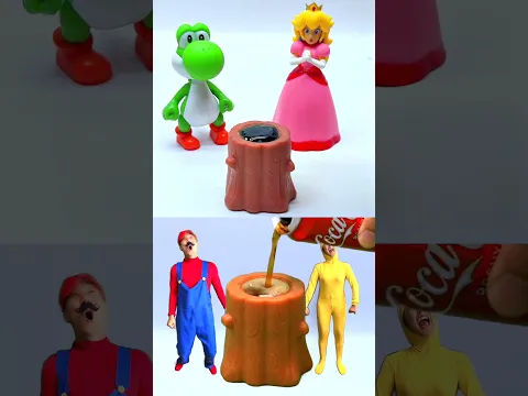 SUPER Mario Brothers VS Yoshi cute & Princess Peach Toys Fun ASMR Infinite Loop #toys #humor #mario