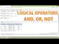 Oracle Tutorial - Logical Operator AND OR NOT Operators