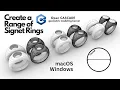 3D Models of Signet Rings C and Open CASCADE geometric modelling kernel