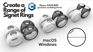 3D Models of Signet Rings C and Open CASCADE geometric modelling kernel