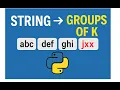 Divide String into Equal Parts - Python Code with Explanation