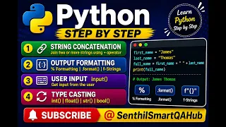 Python String Concatenation Output Formatting User Input Type Casting in Python 2026