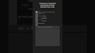 Program to count occurrence of elements from a list