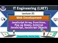 Lec-25 - JS Array Popup Boxes External JS JS Objects Web Development Information Technology