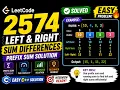 LeetCode 2574 Left and Right Sum Differences Easy Prefix Sum C Solution