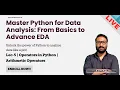 Lec-5 Operators in Python Arithmetic Operators Hindi