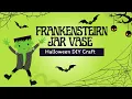 DIY Frankenstein Jar Halloween Decor - Easy Dollar Tree Craft Idea
