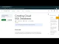 Creating Cloud SQL Databases