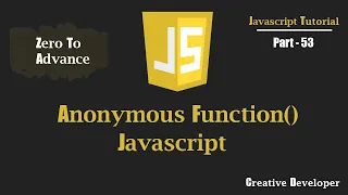Anonymous Function Javascript Javascript Tutorial