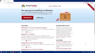 How to Install Ruby 2 6 on Windows 10 and Write and Execute rb Script