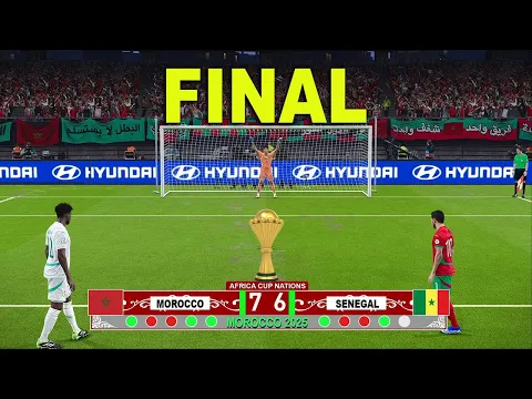 Video Thumbnail: Senegal vs Morocco FINAL | Penalty Shootout AFCON 2025 | eFootball PES