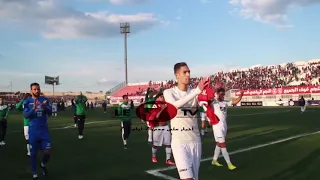 لقطة رائعة     لاعبو الرجاء يحيون الجماهير بعد الفوز من قلب تونس دندنها