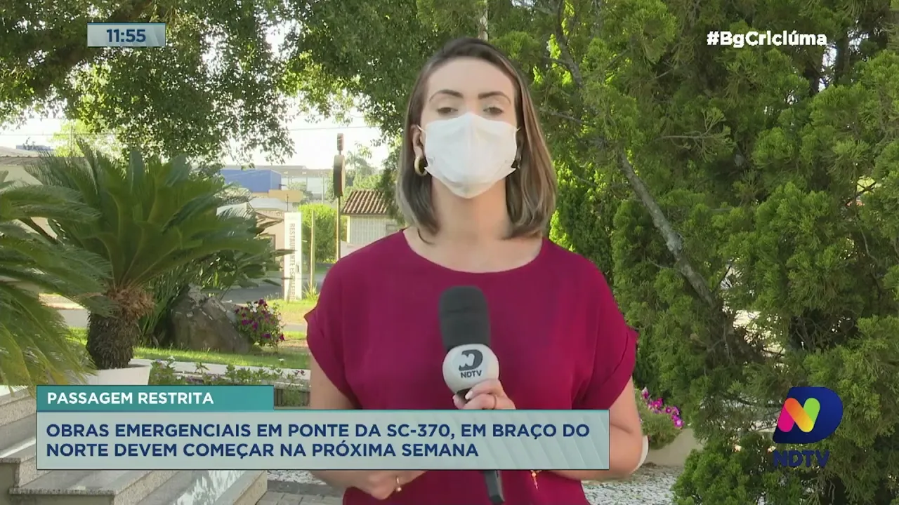Obras emergenciais em ponte da SC-370, em Braço do Norte, devem começar na próxima semana