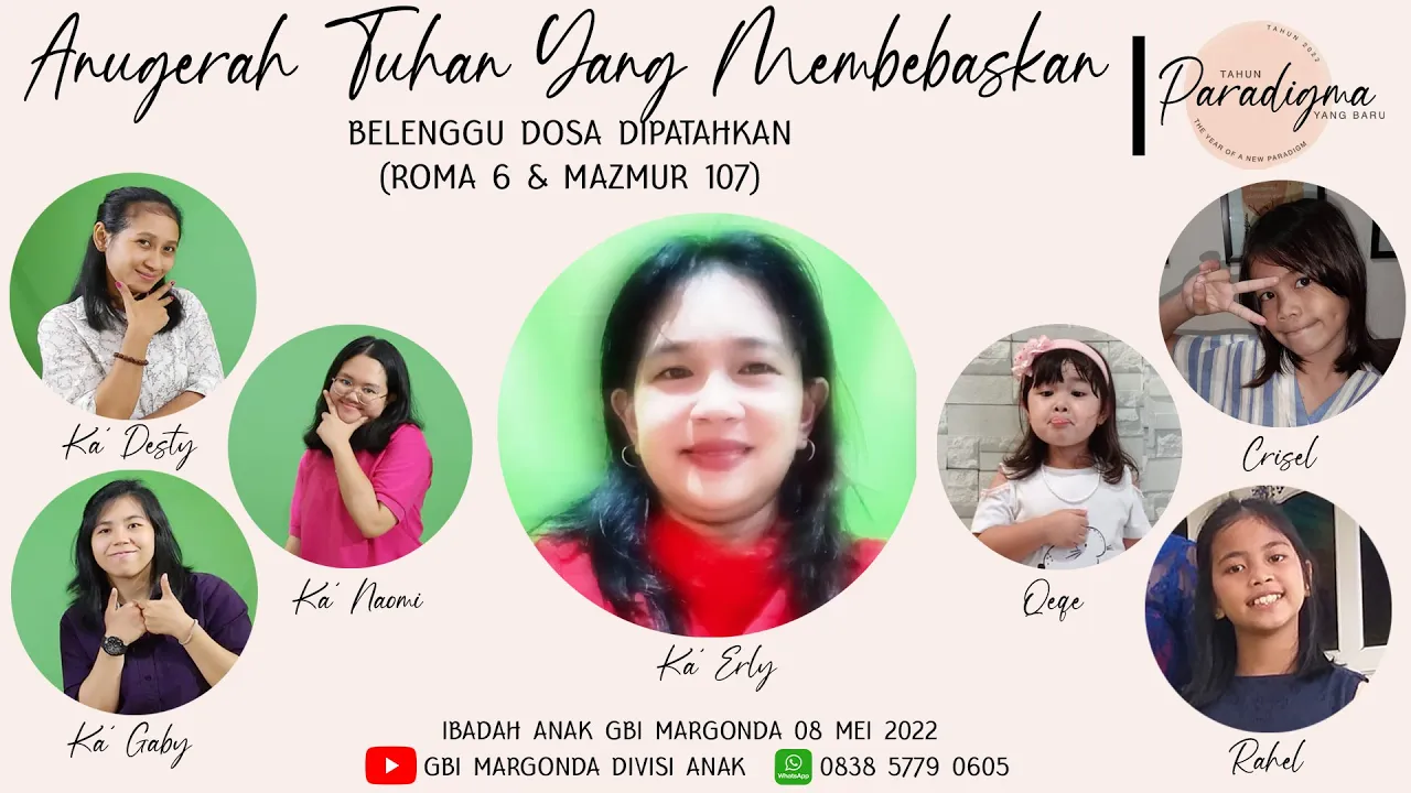 Ibadah Anak GBI Margonda 15 Mei 2022 | Anugerah Tuhan Yesus Yang Membebaskan Kita Dari Belenggu Dosa