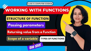 Working with Functions - ONE SHOT CBSE Class 12 Computer Science Python Functions HINDI