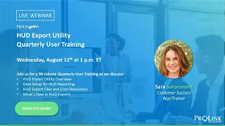 Quarterly User Training 2026 HUD Export Utility