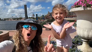 Saylor and Dad take on Epcot