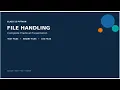 PYTHON FILE HANDLING