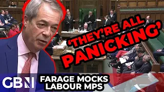 WATCH: Nigel Farage hilariously mocks Labour MPs during PMQs - ‘They’re all panicking’