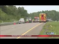 Traffic along I-79 backed up several hours after two car accident sends two people to the hospital