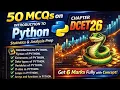 50 Python MCQs for DCET 2026 Introduction to Python Quiz Syntax Variables Loops Functions