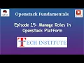 Manage roles in Openstack platform Redhat Openstack Platform 16 Live demo