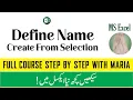 Excel Define Name Create From Selection Excel Tips and Tricks Excel Tutorial MS Excel