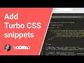 Add Turbo CSS code snippets to your website