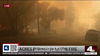 Watch Live: Brush fire burns near homes in Hollywood Hills near Runyon Canyon
