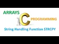 C Programming Tutorials String Handling Function STRCPY Malayalam