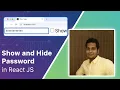 Show and Hide Password in React JS Easy React Password Toggle Tutorial