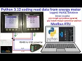 Python coding read data from energy meter and logged data to Mysql database