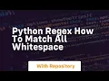 Python regex how to match all whitespace