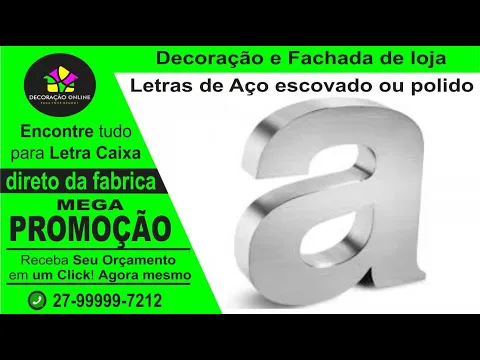 Download MP3 letras caixas em aço escovado- vitoria -ES - 27-99999-7212 WHATS- #decoracaoonlinees