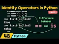 Identity Operators in Python Part 2