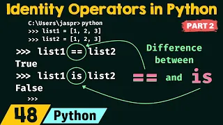 Identity Operators in Python Part 2