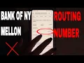 BNY Mellon Bank Routing Number