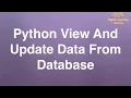 78 Python View And Update Data From Database Online Training Download app from below link