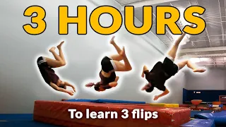 Can I learn 3 flips in 3 hours?!