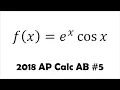 2018 AP Calculus AB FRQ 5