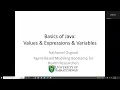 Essential Java for AnyLogic Modelers Values expressions statements functions as queries vs commands
