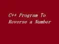 C Program To Reverse a Number