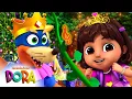 Dora Saves Fairytale Land! #5 👑 Swiper Steals King Grumpy Old Troll's Crown! | Dora \u0026 Friends