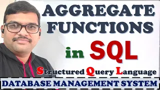 SQL AGGREGATE FUNCTIONS COUNT SUM AVG MIN MAX SQL COMMANDS SQL DBMS