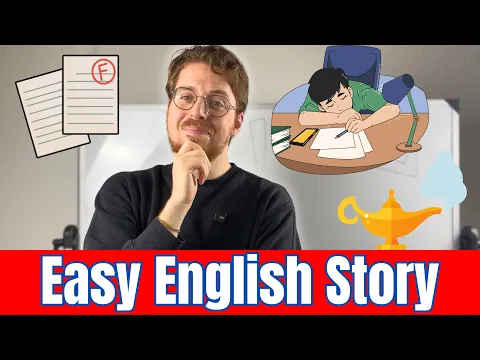 The Lazy Boy and the Genie | Easy English Story (Comprehensible Input)
