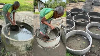 How to Make Septic Tank Cement Well Ring in Indian Village 