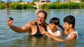 سباحة وفطور صباحي على الشاطئ !!